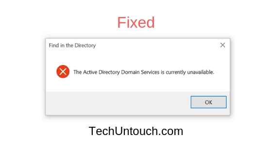 Active Directory Domain Services is Currently Unavailable