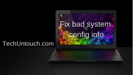 Fix bad system config info