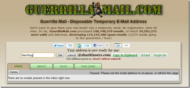 Guerrilla Mail 10 Minute email alternative