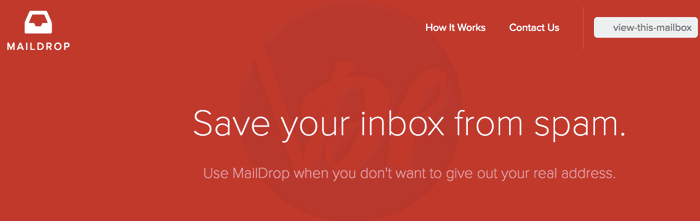 MailDrop 10 minute email alternative