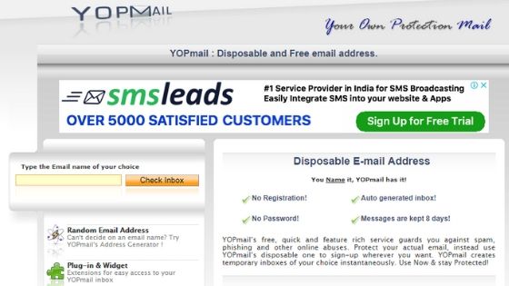YopMail - Disposable Free Email Address