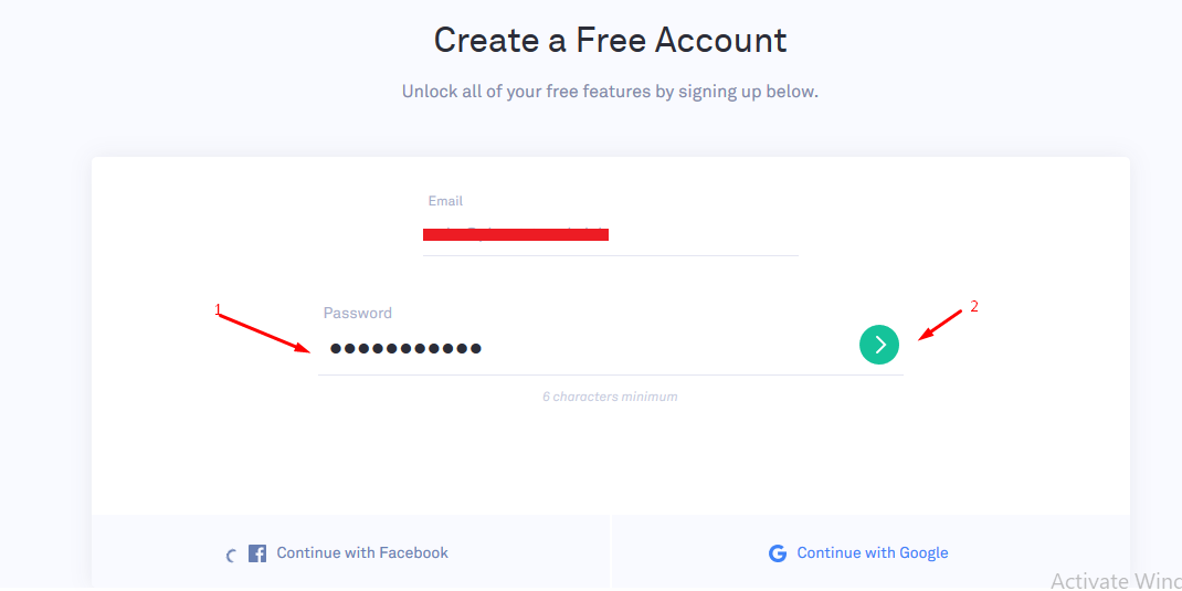 Enter Password of Grammarly Premium Account