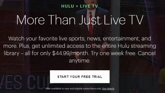 Hulu Live TV - Live Streaming Sites Free