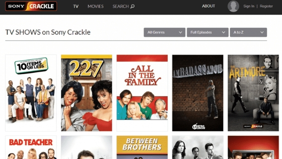 Sony Crackle - unblocked movie websites