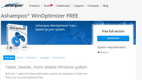 Ashampoo WinOptimizer Best Free PC Optimizer