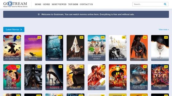 GoStream - Free Movie Streaming Site No Signup