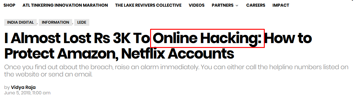 Netflix Online Hacking