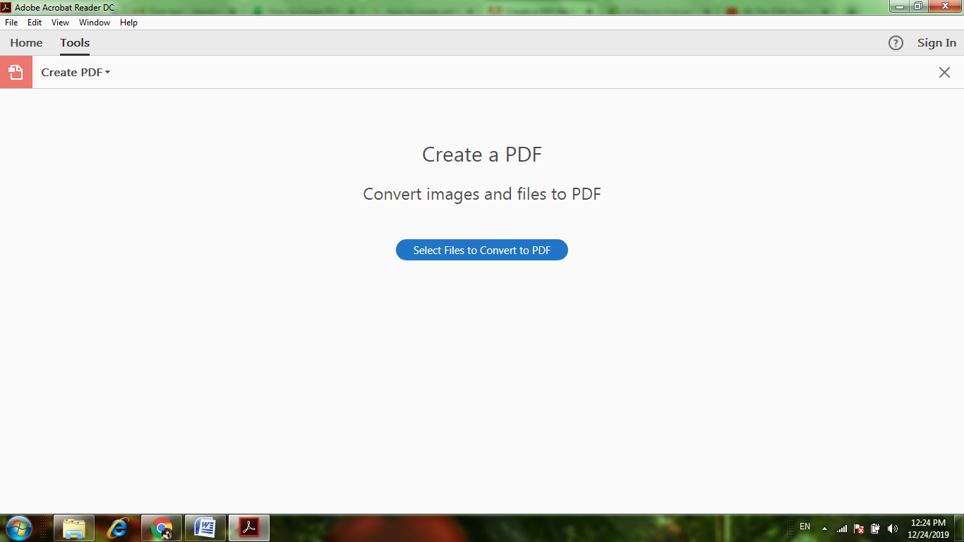 Select Files to Convert to PDF
