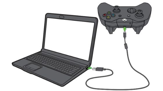 Connect an Xbox Controller to a PC via USB Cable