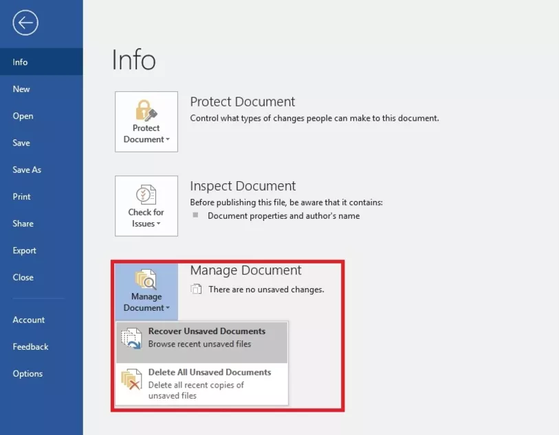 manage document in ms word