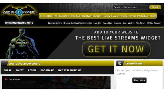 Batmanstream - free sports streaming website