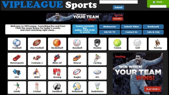 VIPLeague - free sports streaming site