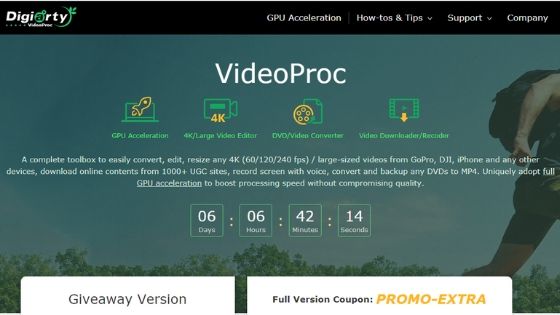 VideoProc - free video editor software without watermark