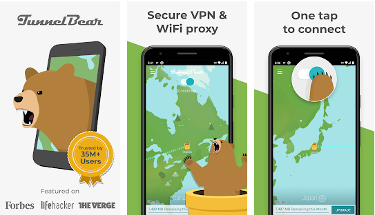 TunnelBear free vpn app for android