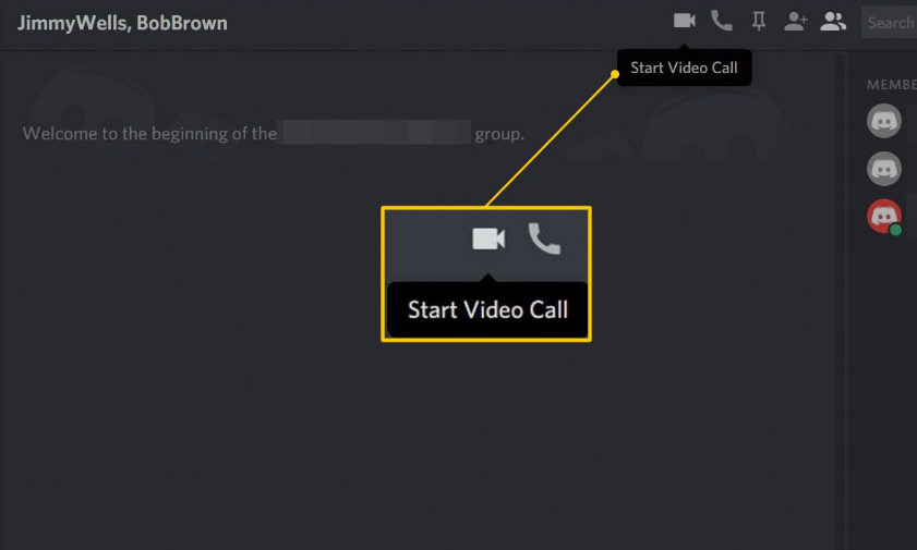 discord video calling option