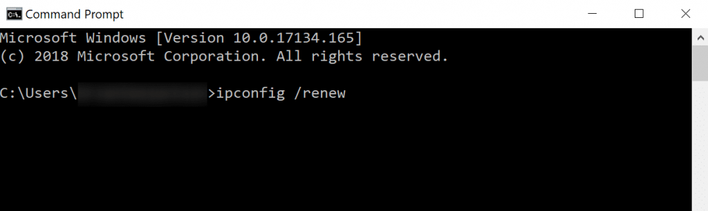 ip renew configuration command prompt