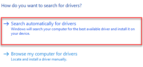 automatically for updated driver