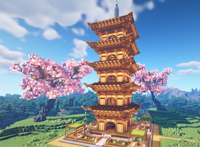 Japanese Pagoda minecraft building ideas