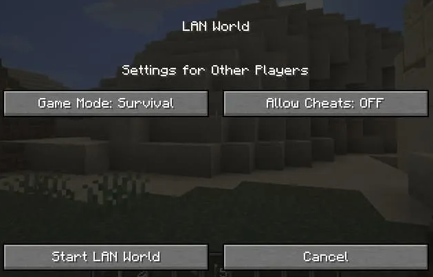 Start LAN World