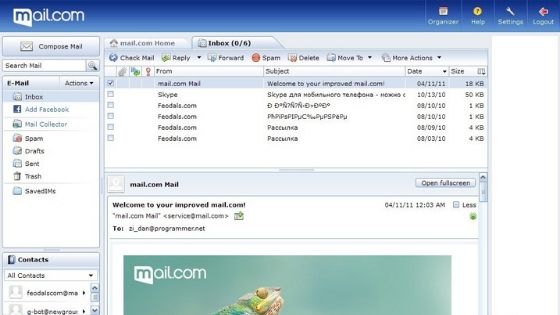 Mail.com - create a random email address