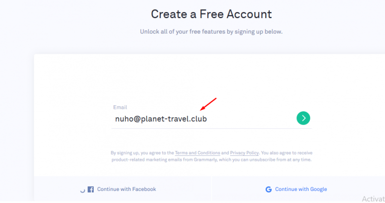 grammarly free account password