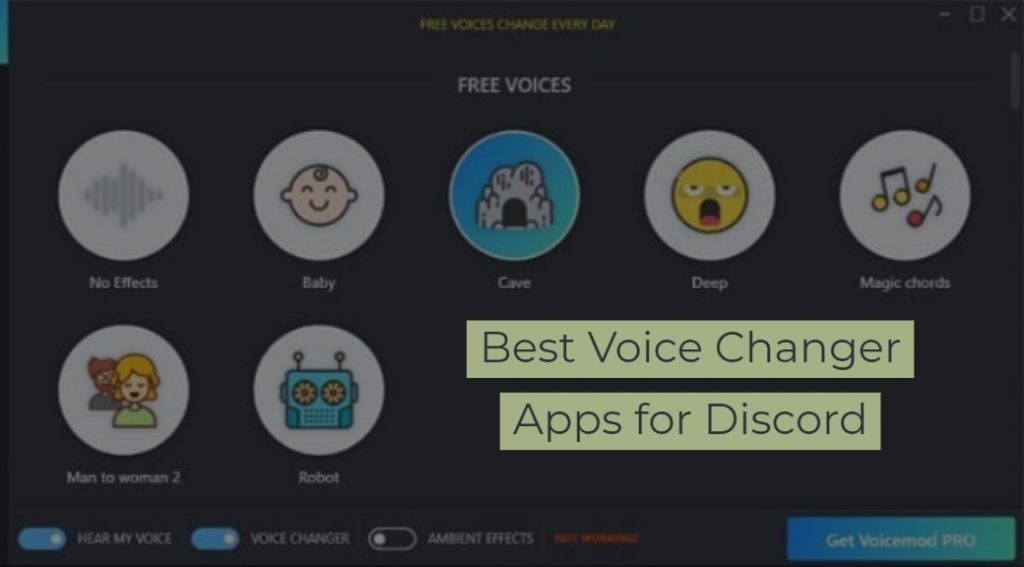 clownfish voice changer not work