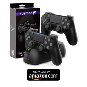 Fosmon PS4 Controller Charger, Fast Charge Docking Station