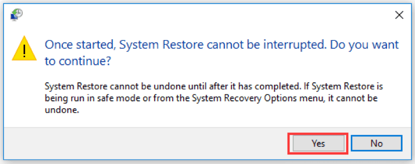 system restore
