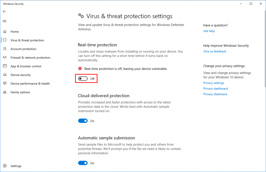 how to turn off antivirus with command