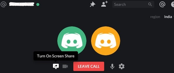 Screen sharing icon discord