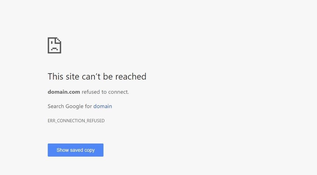 This Site Can’t Be Reached chrome error