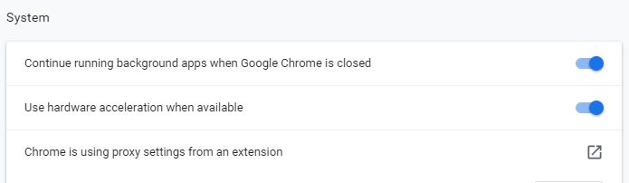 google chrome browser advance setting system