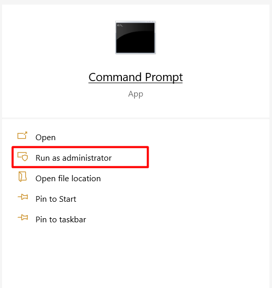 command prompt window