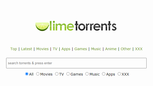 LimeTorrents Torrenting site for new releases