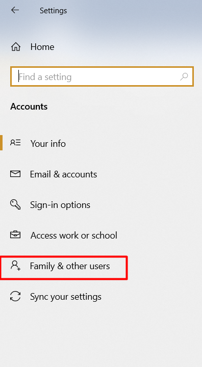 family and other users