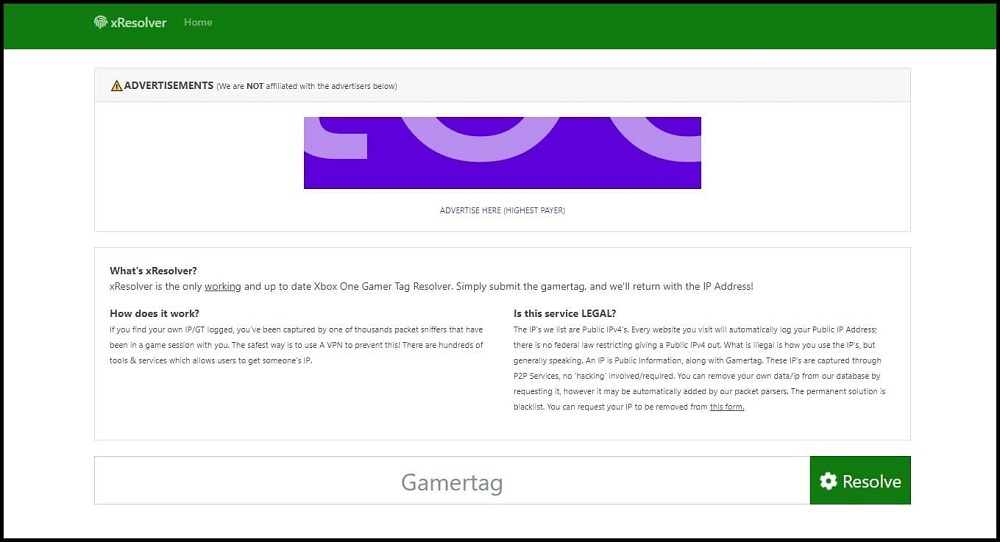 Use Xbox Resolver to search Gamertag